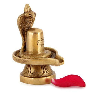 Energized Brass Metal Shivling Height 3 Inches