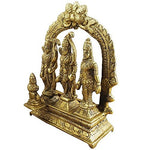 Energized - Ram Darbar Brass Murti Statue for Pooja Room & Gift, Religious Idol Figurine for Home & Office Decor, Hindu Lord Ram with Laxman and Goddess Sita Devi (7.6 x 2.5 x 7.9 cm, 230 g)