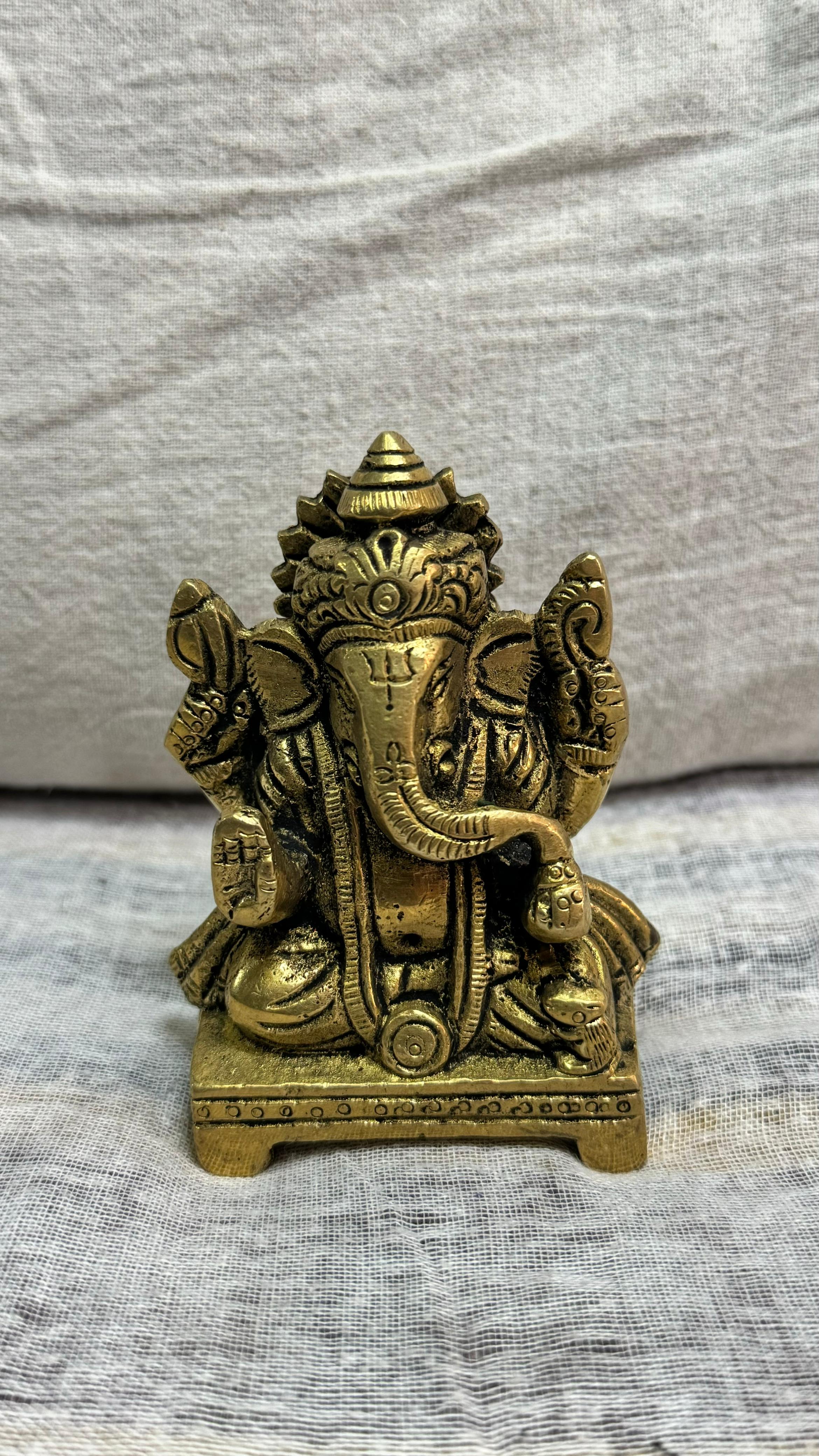 Energised Ganesh Murti - Brass