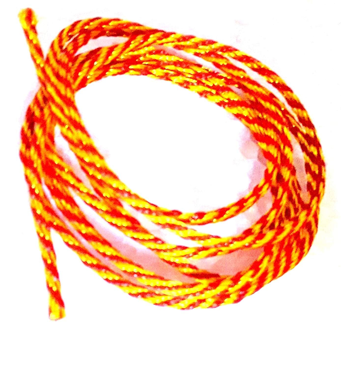 Silk Mauli Kalawa/Kalawa Thread/Sacred Thread / (Red and Yellow Colored) Raksha Sutra 5/10 Meter. Essential for every puja