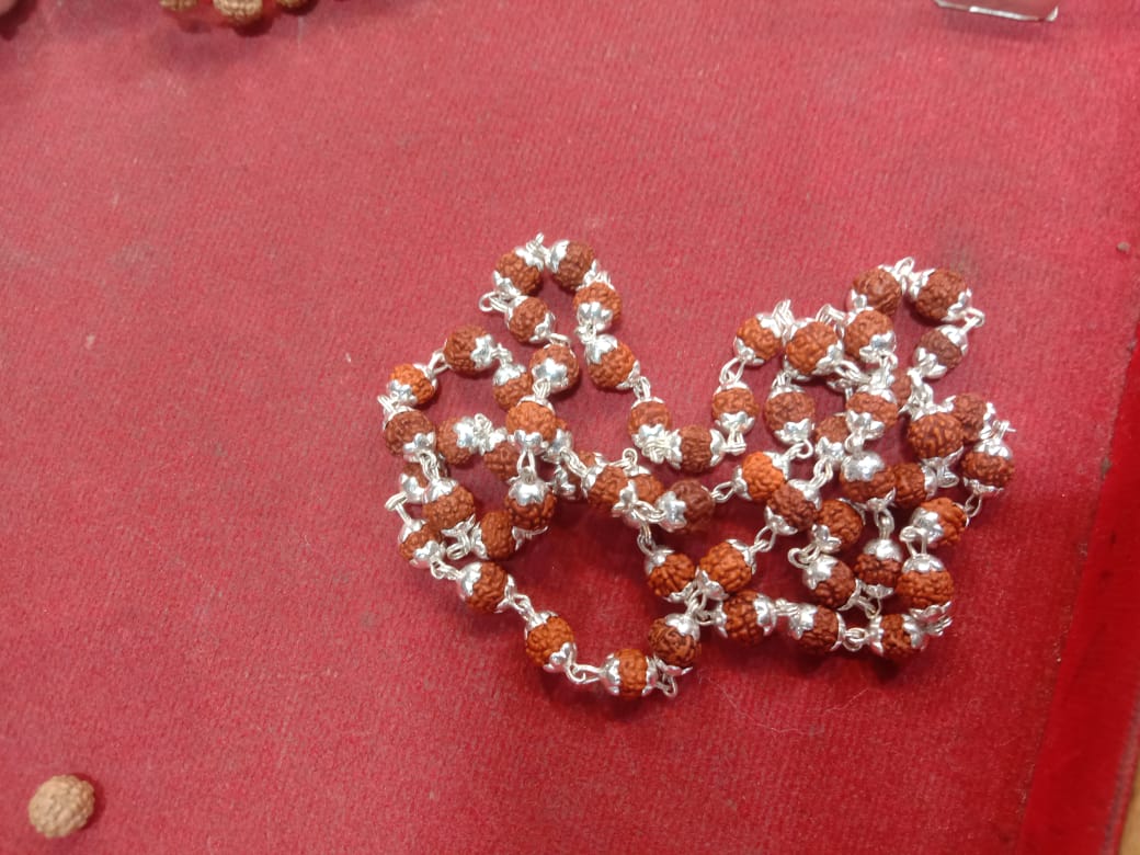 Rudraksha Mala with Silver