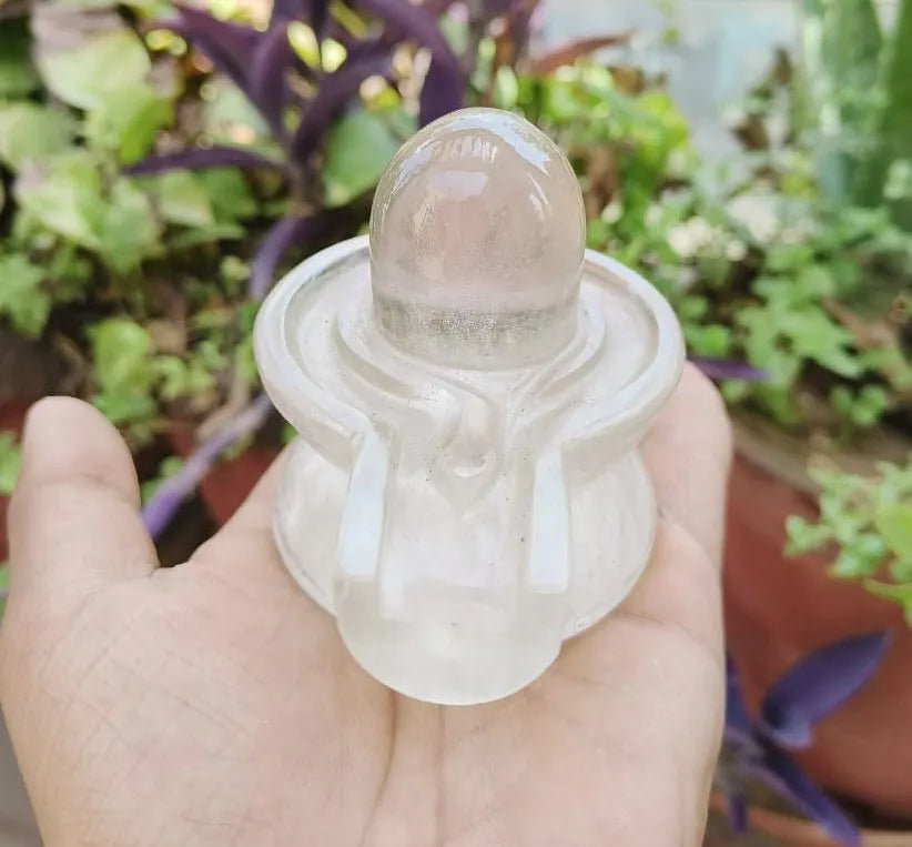 Transparent Crystal/Quartz Shivling