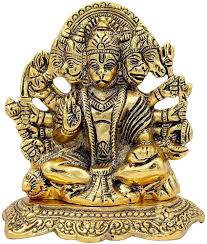 Energised 5 Mukhi Hanuman Ji Murti - Brass