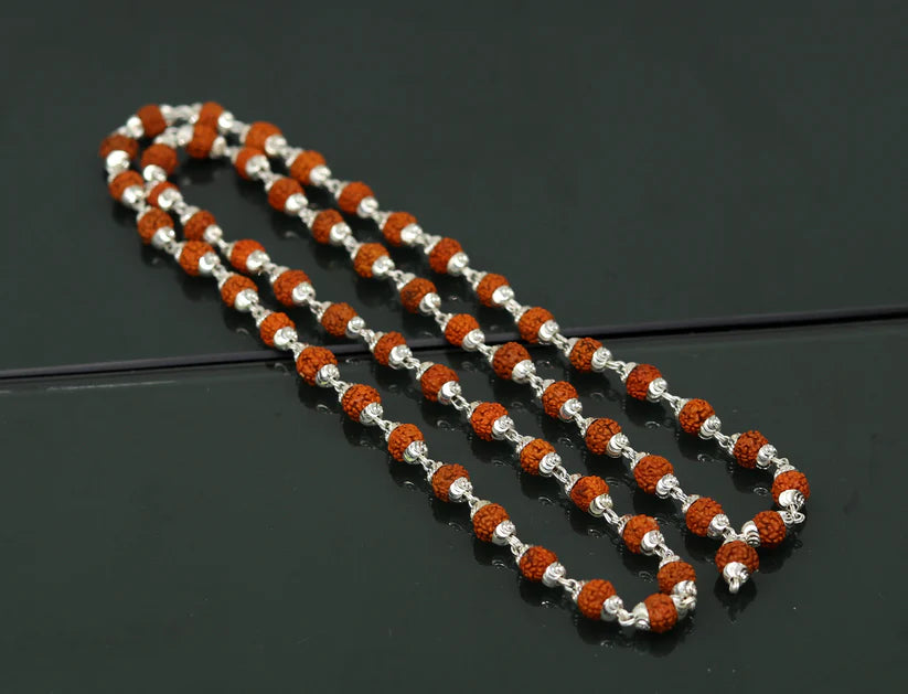 Rudraksha Mala with Silver